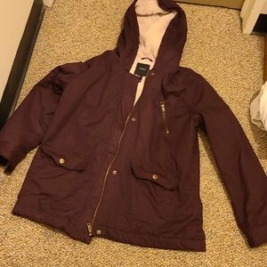 Plum colored Rue21 jacket.